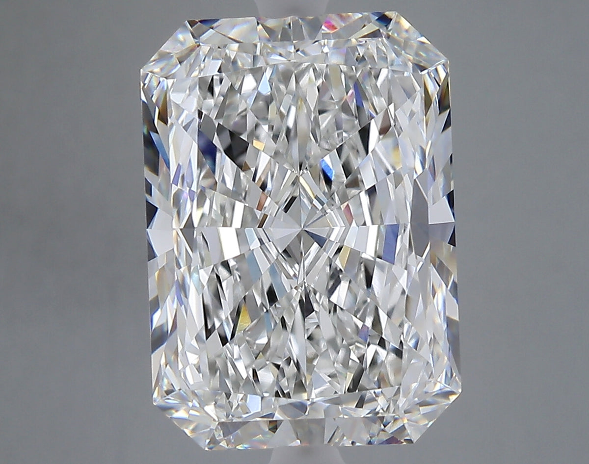 8.01 carat radiant lab grown diamond F color VVS2 clarity