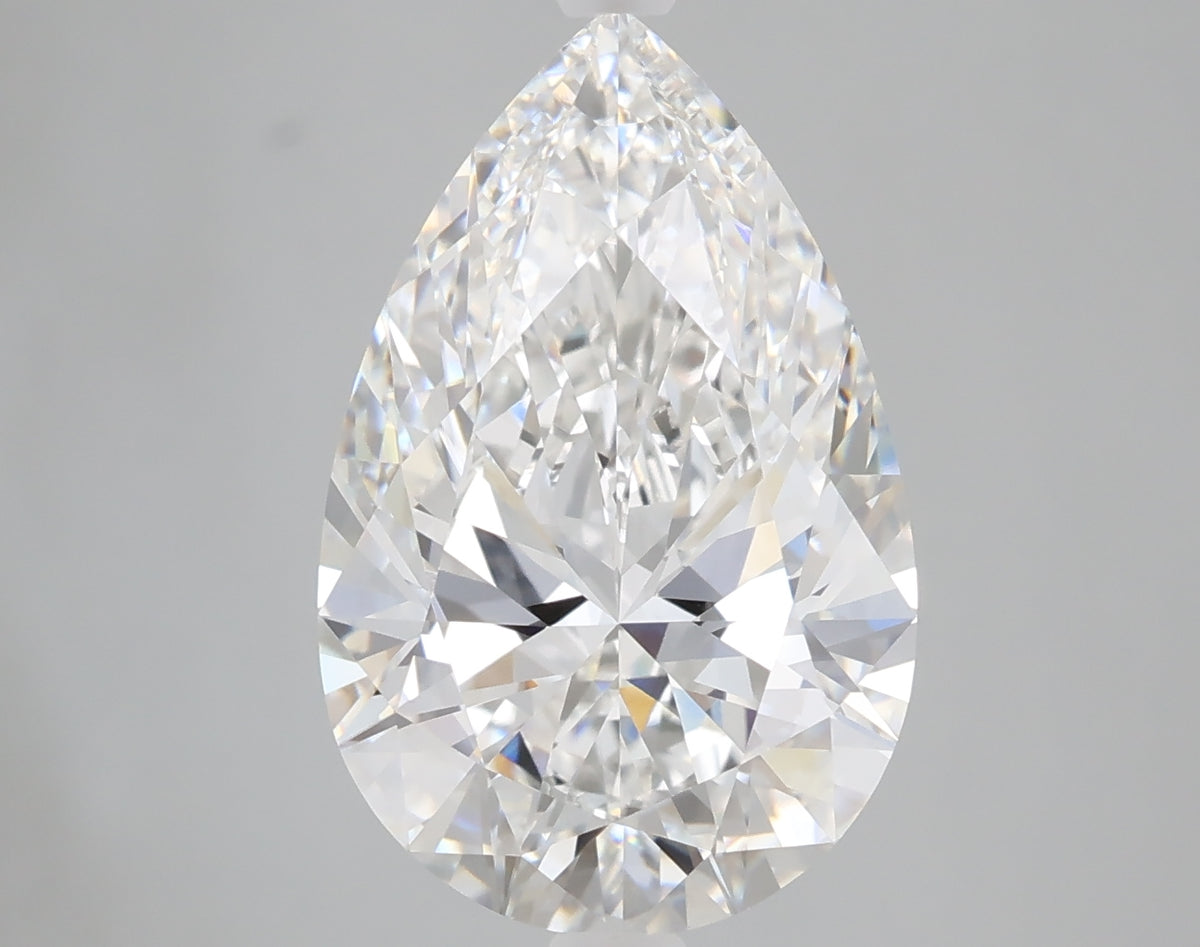 5.10 carat pear lab grown diamond E color VVS2 clarity