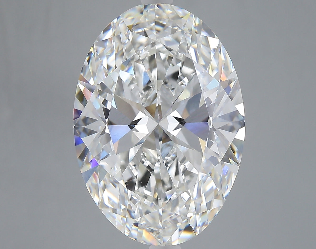9.04 carat oval lab grown diamond F color VVS2 clarity