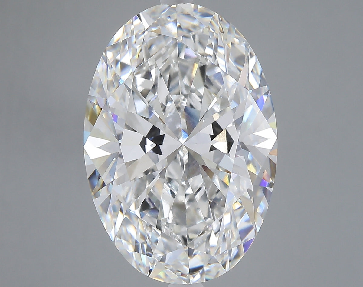9.56 carat oval lab grown diamond E color VS1 clarity