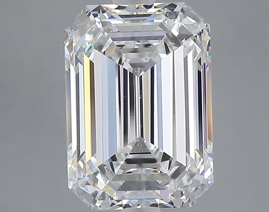3.56 carat emerald lab grown diamond E color VVS2 clarity