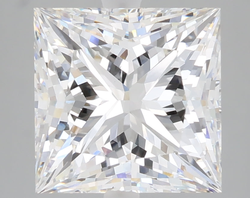 5.27 carat princess lab grown diamond F color VVS2 clarity