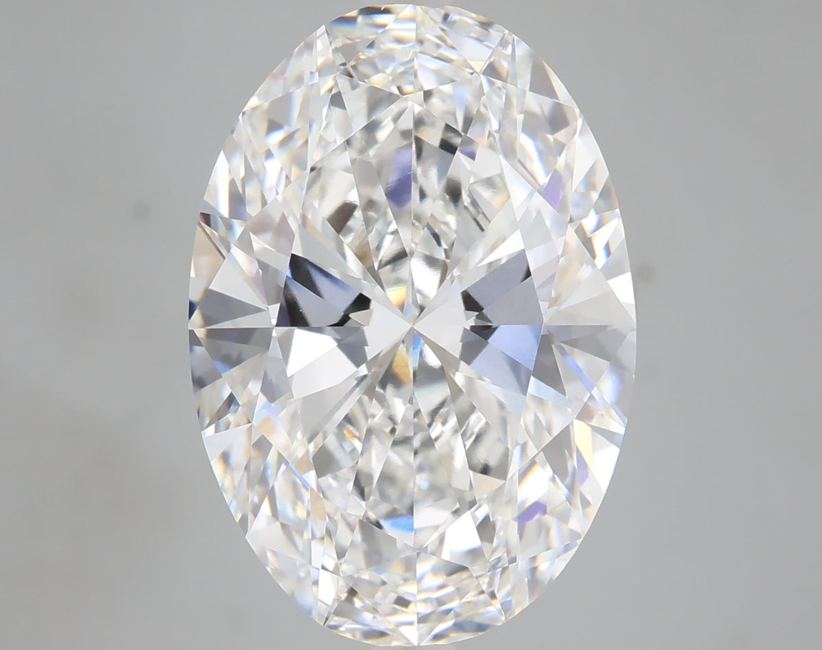 8.08 carat oval lab grown diamond E color VVS2 clarity