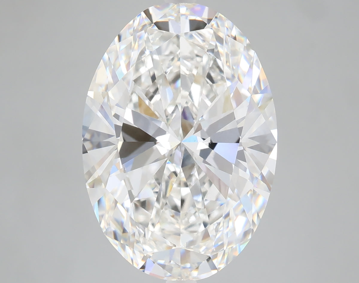 8.01 carat oval lab grown diamond E color VS1 clarity