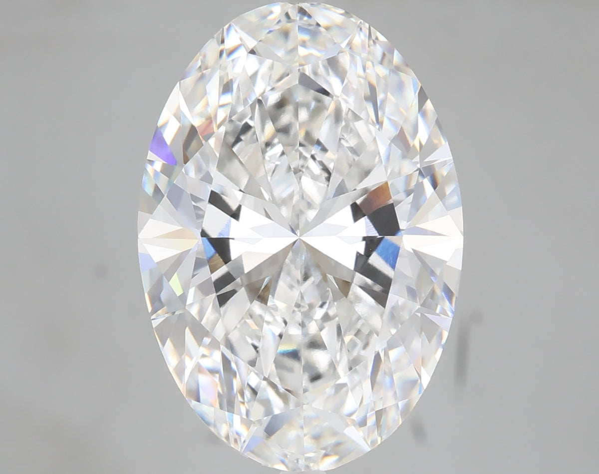 8.02 carat oval lab grown diamond E color VVS2 clarity