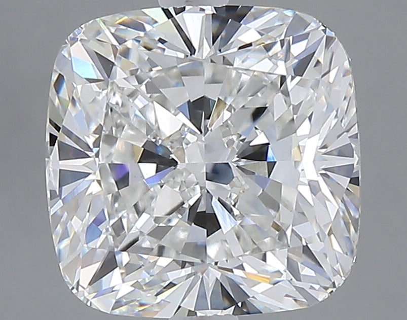4.10 carat cushion lab grown diamond E color VVS2 clarity