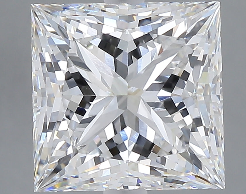 5.01 carat princess lab grown diamond E color VS1 clarity