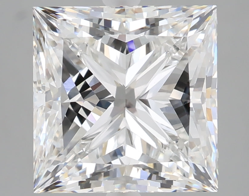 5.00 carat princess lab grown diamond F color VVS2 clarity