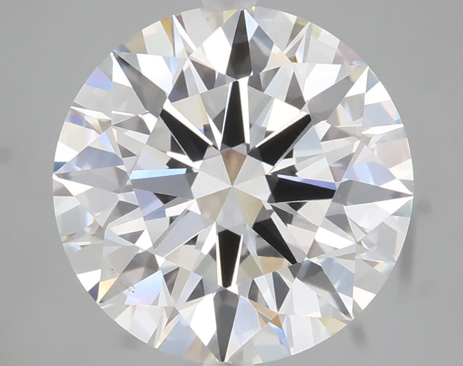 5.09 carat round lab grown diamond F color VVS2 clarity