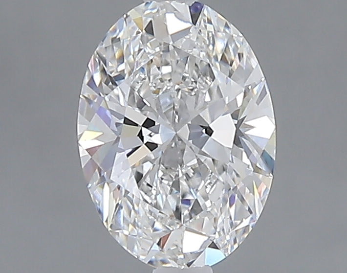 1.08 carat oval lab grown diamond E color VVS2 clarity