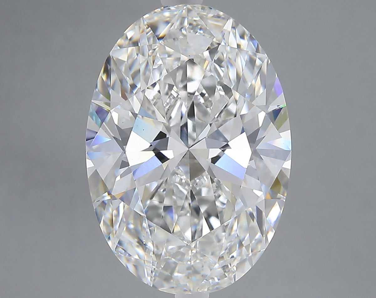 7.08 carat oval lab grown diamond E color VS1 clarity