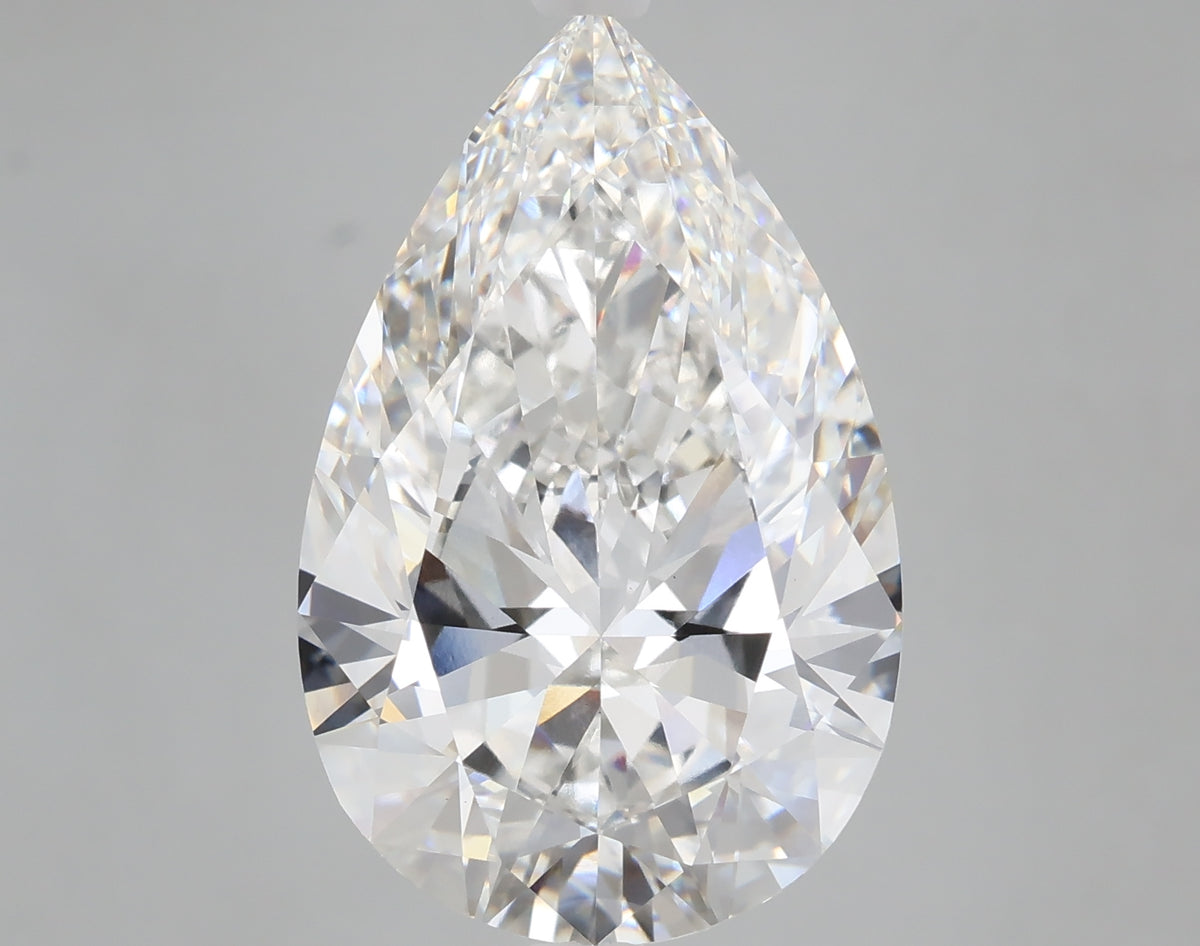 9.53 carat pear lab grown diamond F color VS1 clarity