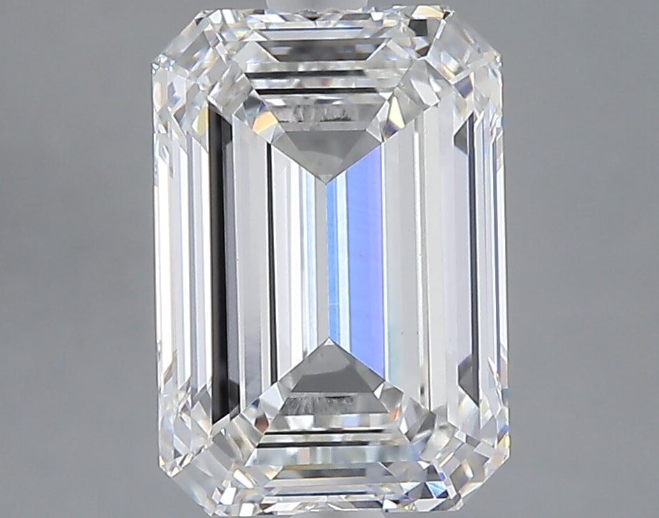 3.53 carat emerald lab grown diamond E color VVS2 clarity