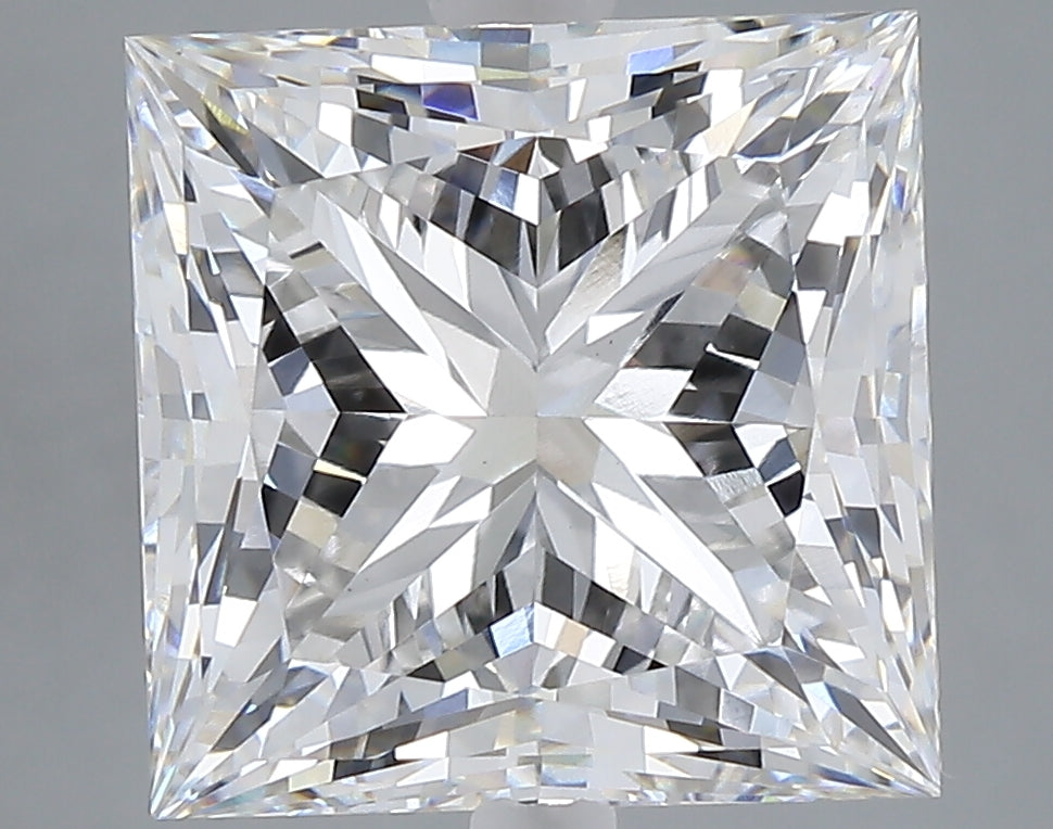 7.27 carat princess lab grown diamond F color VVS2 clarity