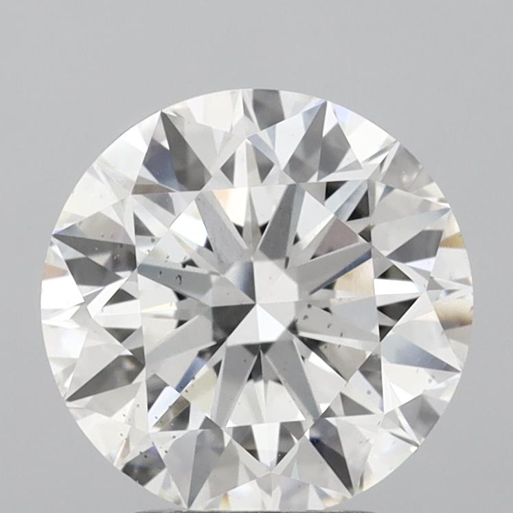 3.32 carat round lab grown diamond F color SI1 clarity