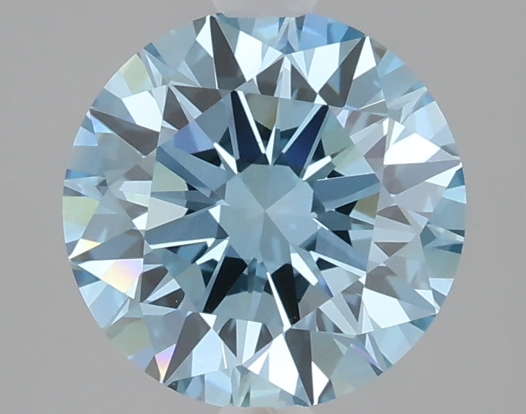 2.53 carat fancy vivid blue round lab grown diamond VVS2 clarity