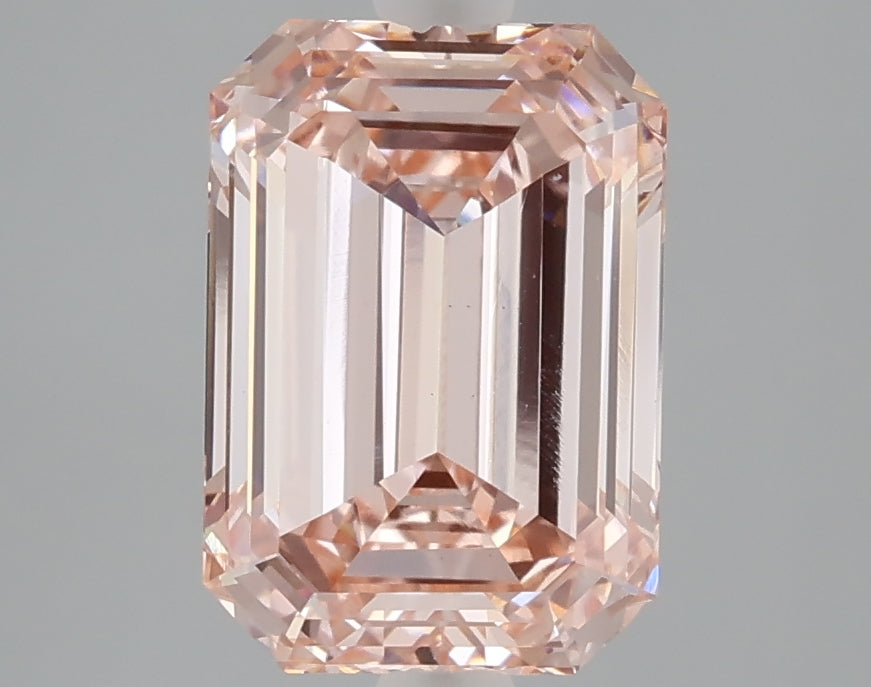 3.02 carat fancy intense pink emerald lab grown diamond VVS2 clarity