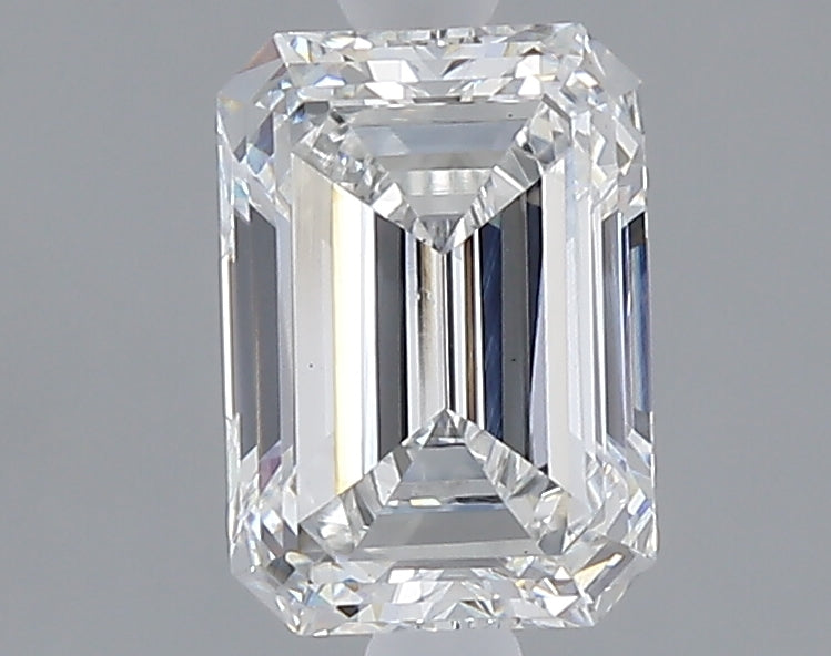 1.54 carat emerald lab grown diamond E color VS1 clarity