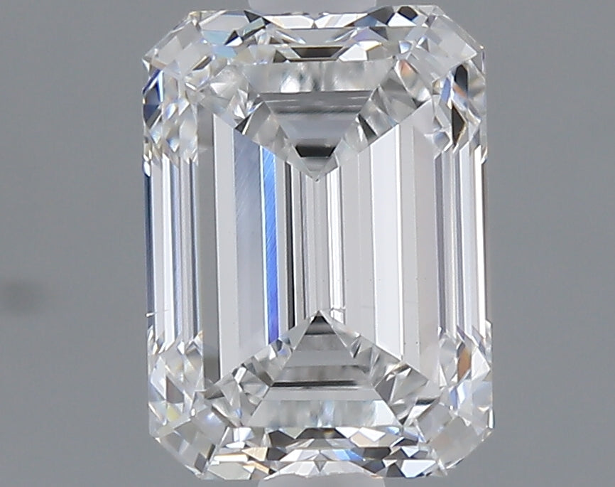 1.57 carat emerald lab grown diamond D color VS1 clarity