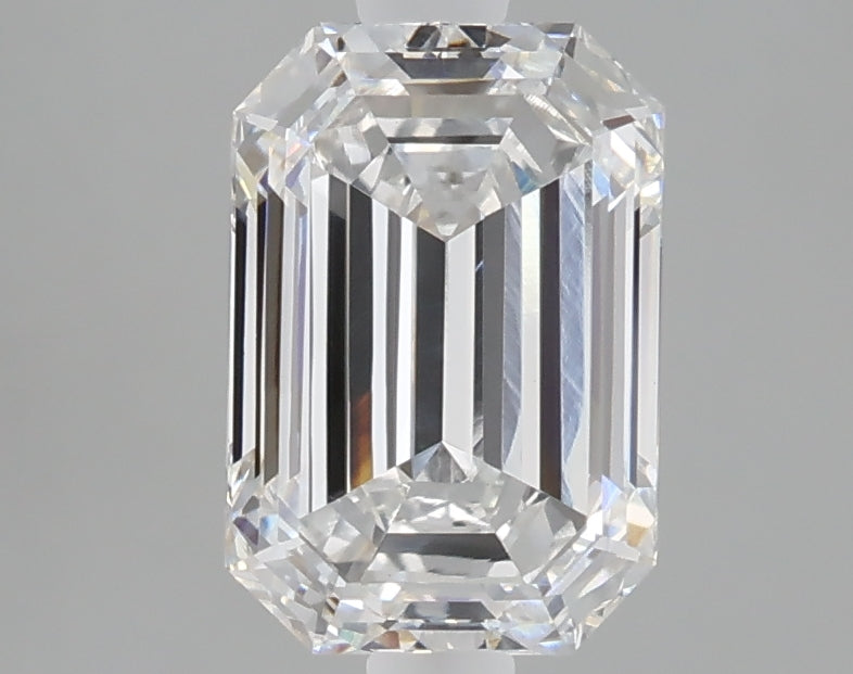 2.06 carat emerald lab grown diamond D color VVS2 clarity