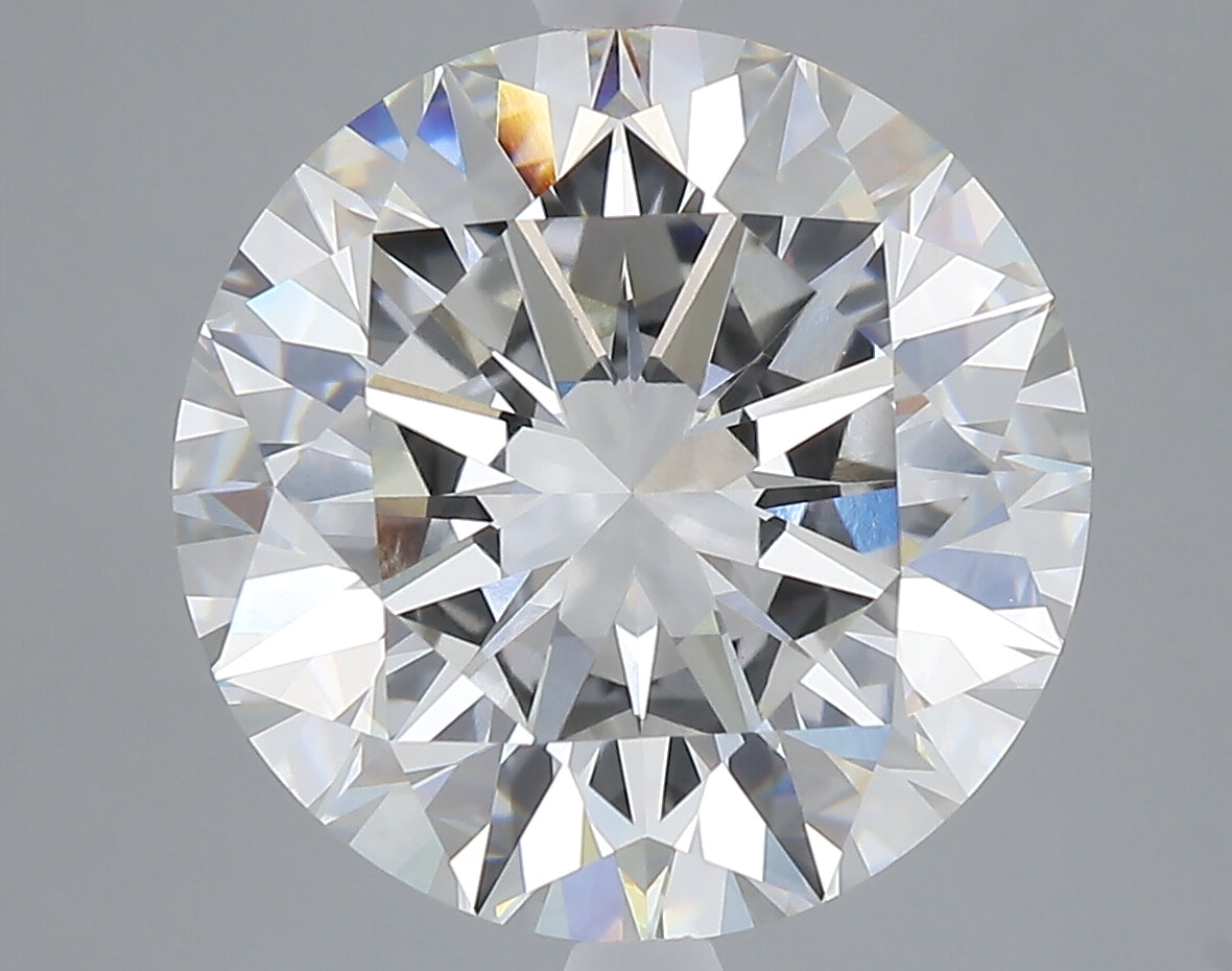 8.08 carat round lab grown diamond F color VVS2 clarity