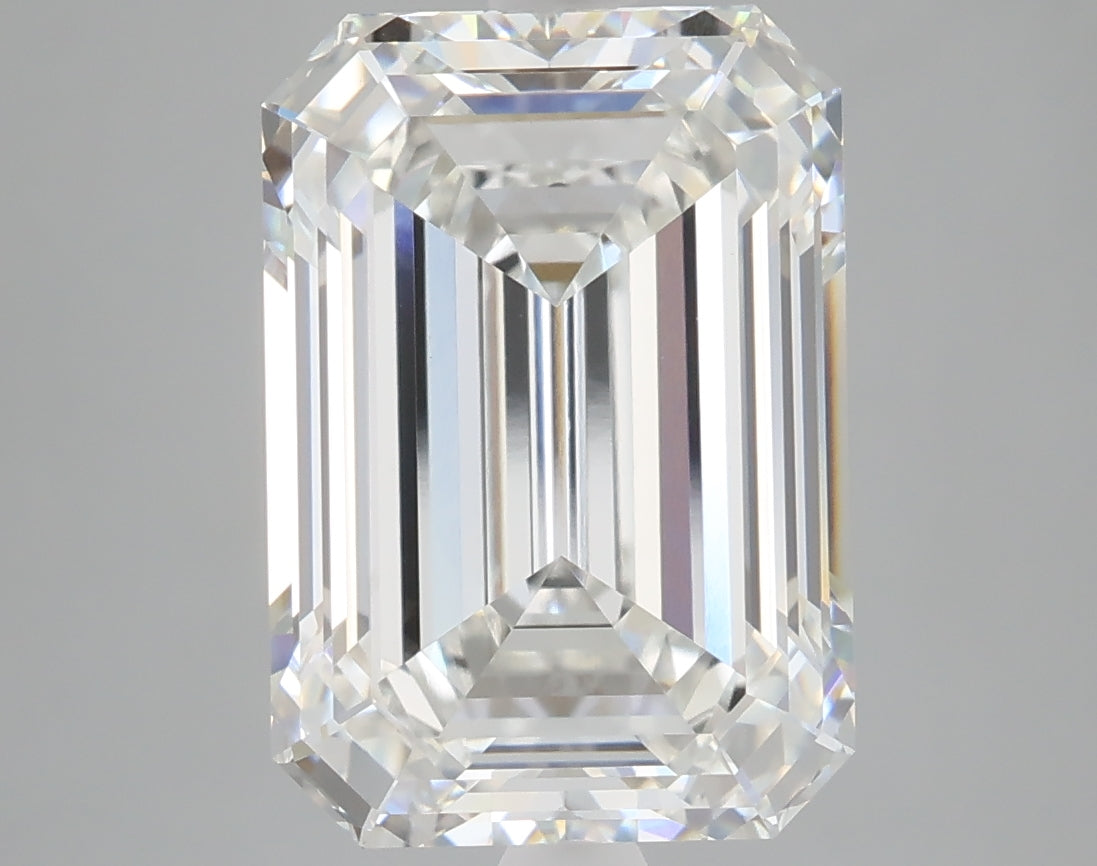 6.10 carat emerald lab grown diamond F color VVS2 clarity