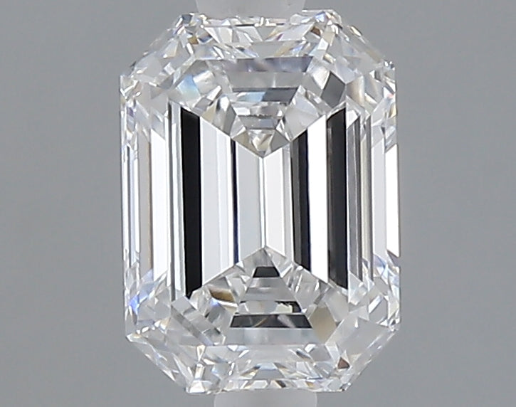 1.55 carat emerald lab grown diamond D color VVS2 clarity