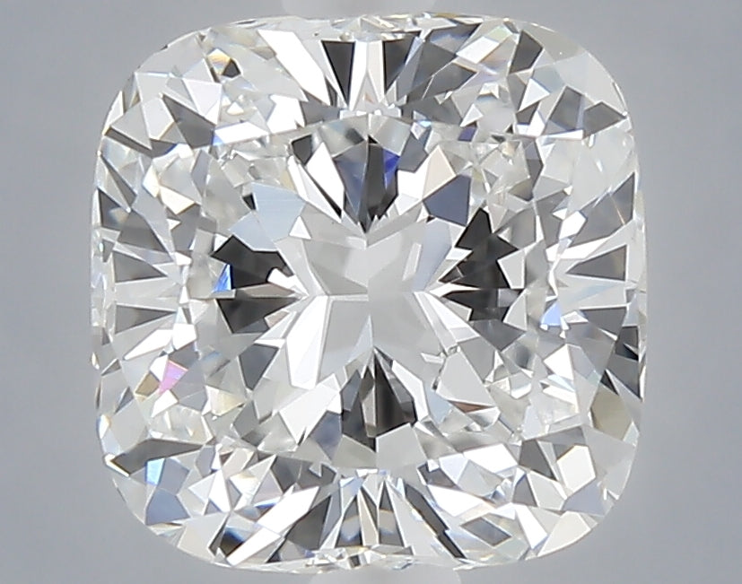 2.06 carat cushion lab grown diamond E color VVS2 clarity
