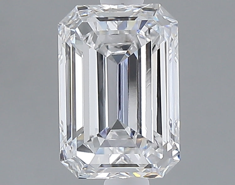 1.58 carat emerald lab grown diamond D color VVS2 clarity