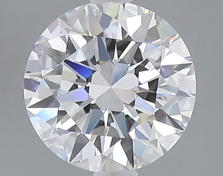 2.01 carat round lab grown diamond E color VVS2 clarity