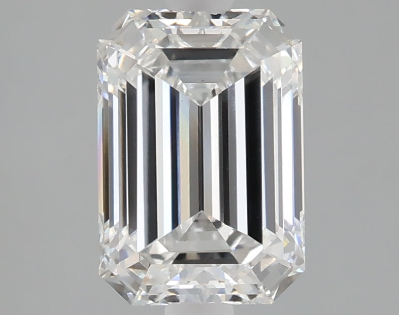 2.03 carat emerald lab grown diamond E color VS1 clarity