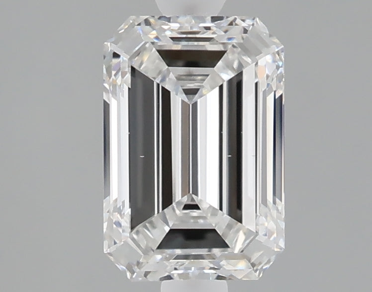 1.55 carat emerald lab grown diamond E color VS1 clarity