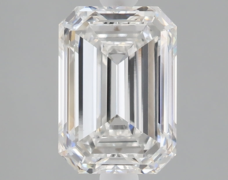 2.03 carat emerald lab grown diamond E color VS1 clarity