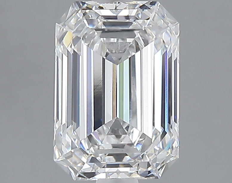 2.04 carat emerald lab grown diamond E color VS1 clarity
