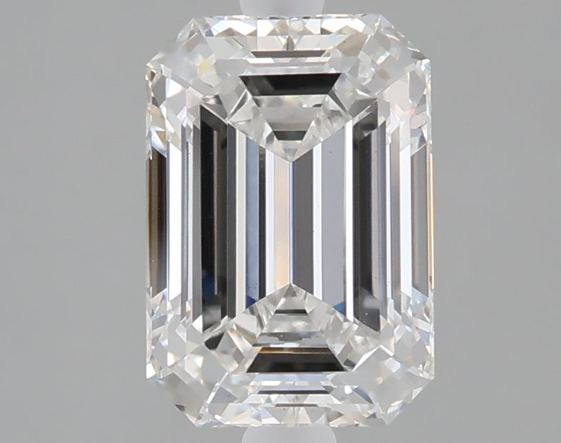 2.04 carat emerald lab grown diamond E color VS1 clarity