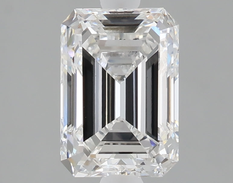 2.01 carat emerald lab grown diamond E color VS1 clarity