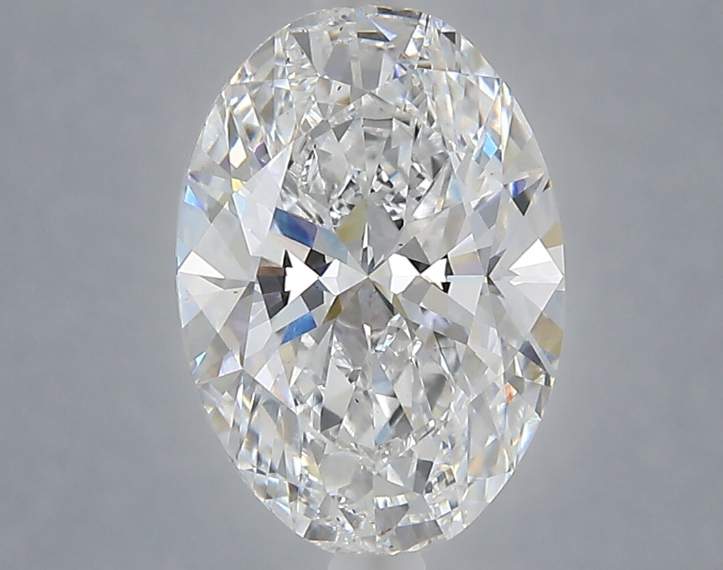 3.06 carat oval lab grown diamond D color VS1 clarity