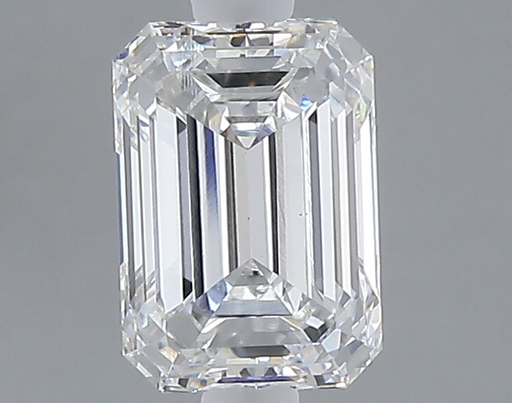 1.58 carat emerald lab grown diamond E color VVS2 clarity