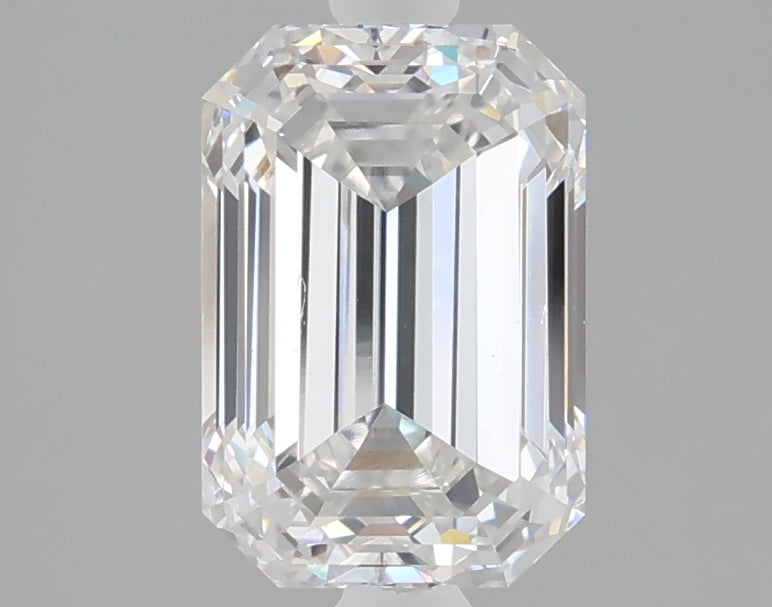 2.02 carat emerald lab grown diamond E color VS1 clarity