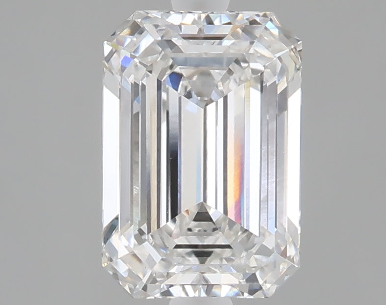 2.04 carat emerald lab grown diamond E color VS1 clarity