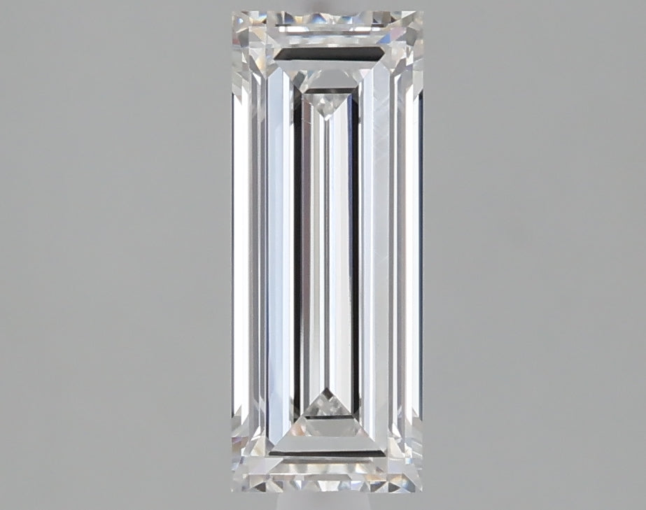 1.07 carat baguette lab grown diamond E color VVS2 clarity