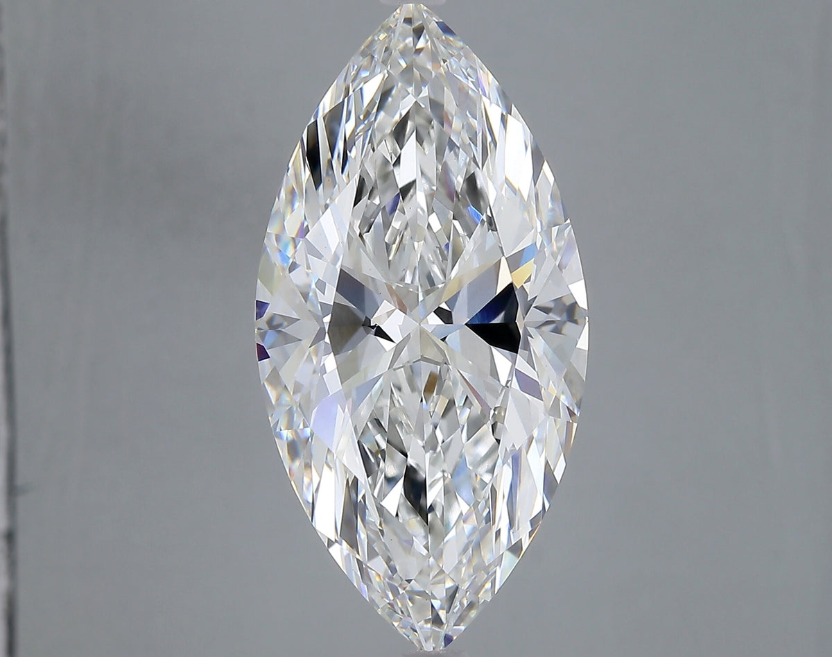 8.57 carat marquise lab grown diamond F color VVS2 clarity