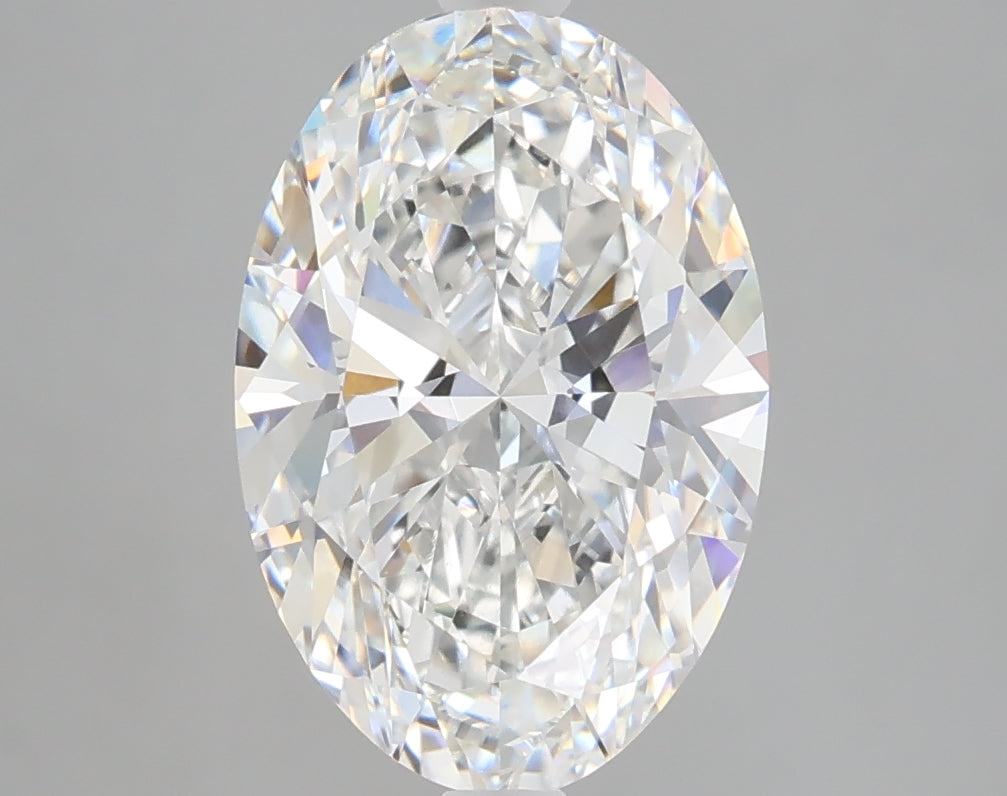 3.07 carat oval lab grown diamond F color VVS2 clarity