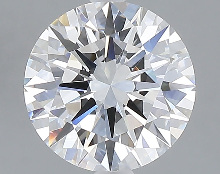 2.01 carat round lab grown diamond E color VVS2 clarity