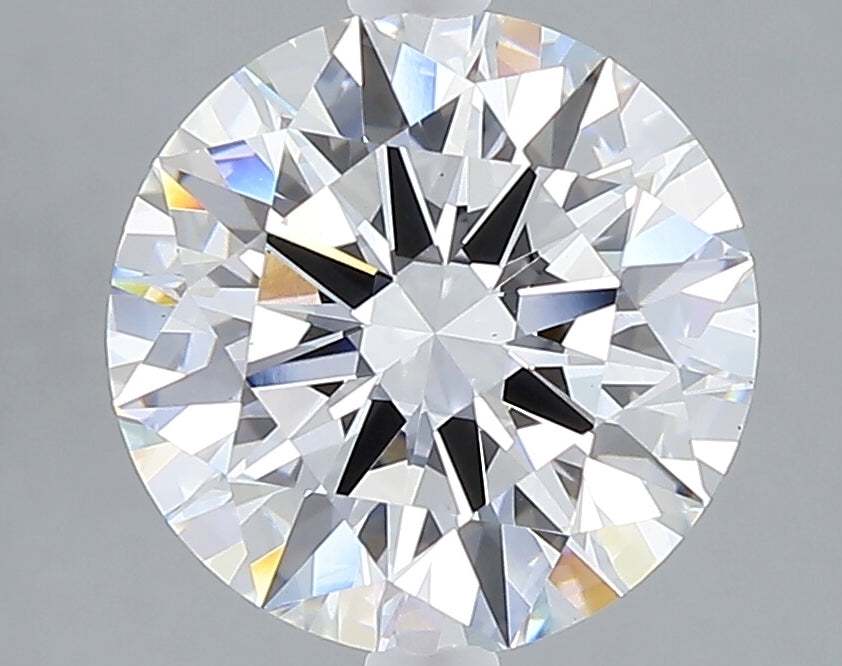 3.10 carat round lab grown diamond E color VS1 clarity