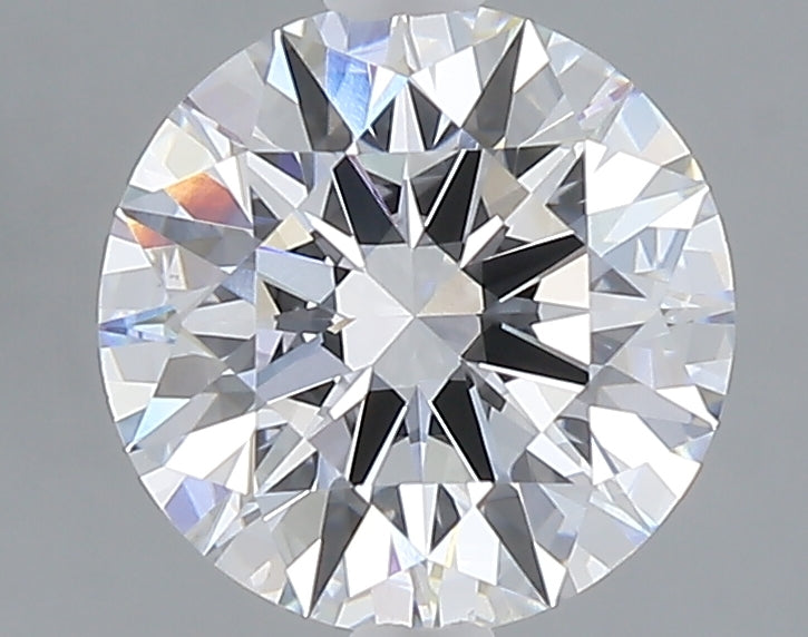 2.06 carat round lab grown diamond D color VVS2 clarity