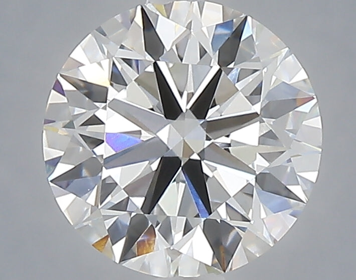 2.01 carat round lab grown diamond E color VVS2 clarity