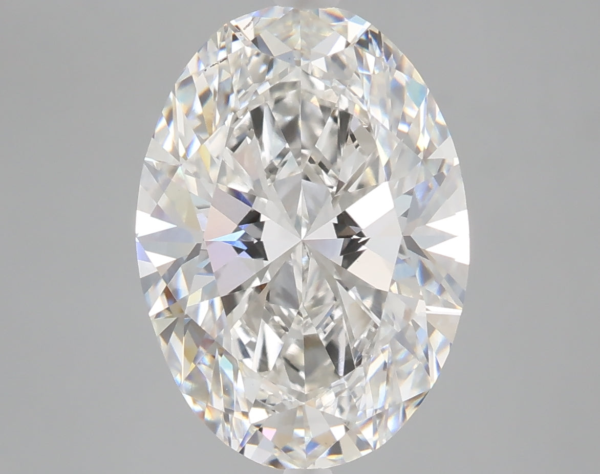 5.05 carat oval lab grown diamond F color VVS2 clarity