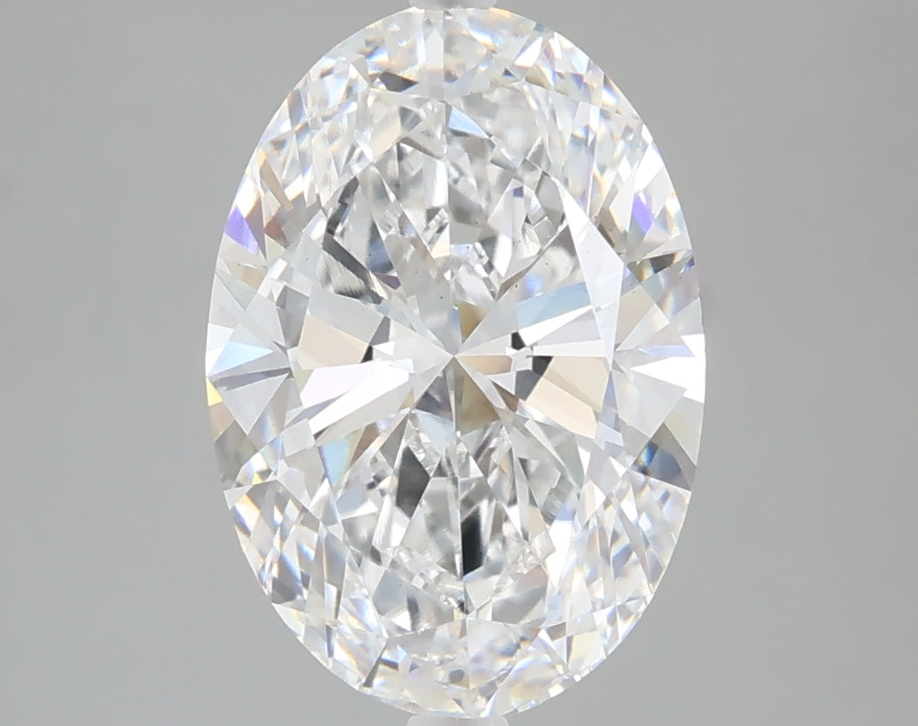 3.07 carat oval lab grown diamond E color VS1 clarity