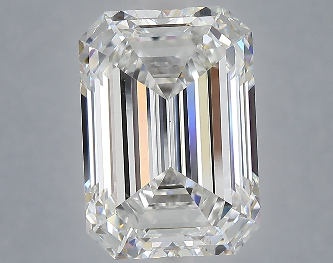 5.10 carat emerald lab grown diamond F color VS1 clarity